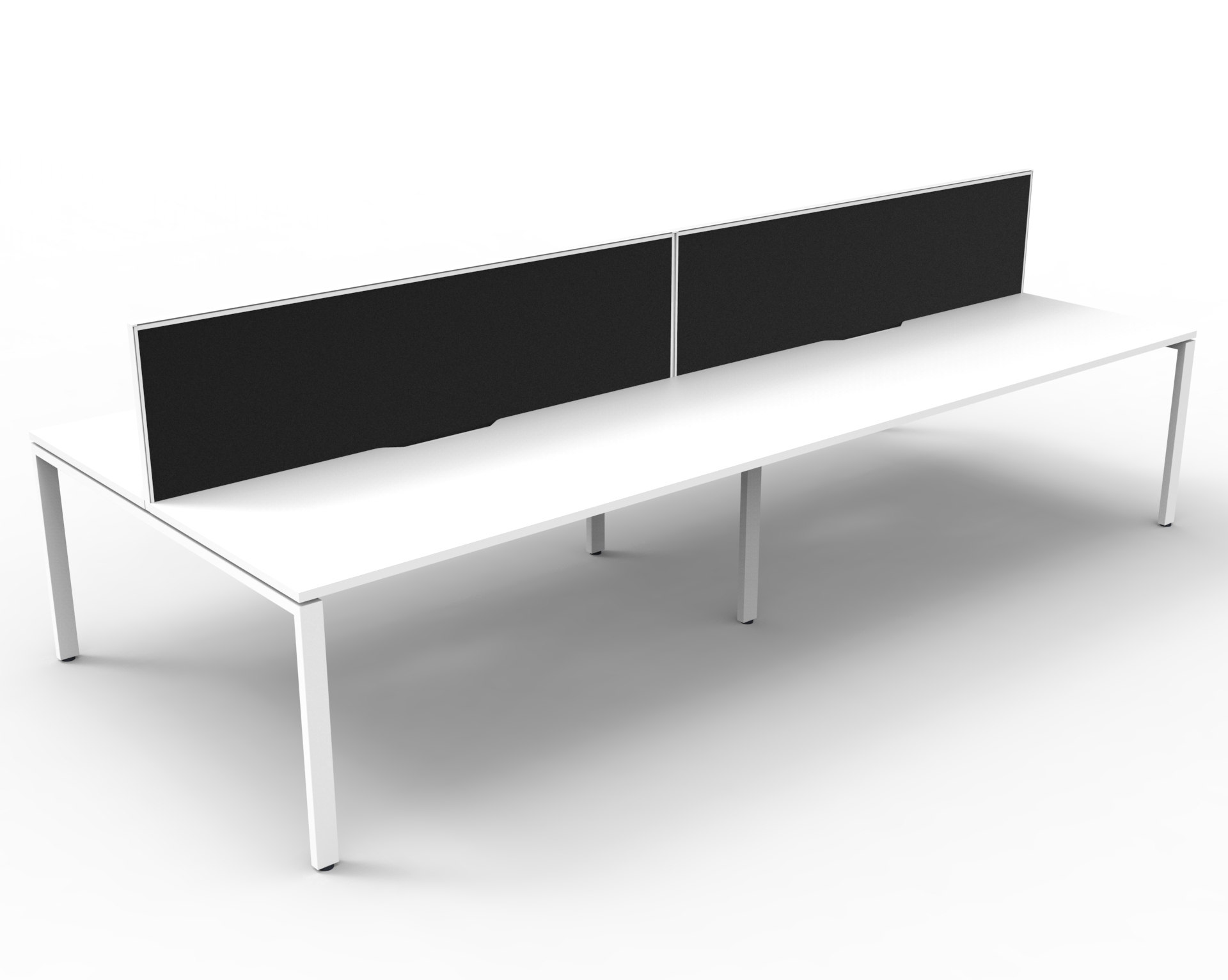 Profile 4 Person Double Sided Workstation - With Screen